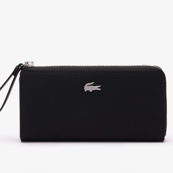 LACOSTE Women's Daily Classic Slim Zip Wallet - Picture 1 of 10